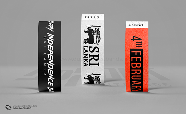 custom printed  event paper hand band designs